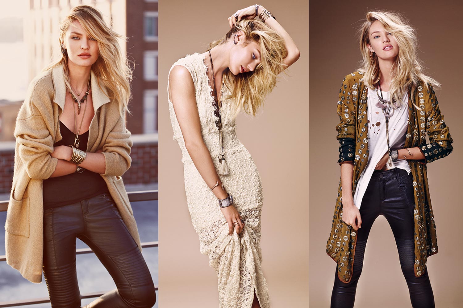 How To Become A Free People Model And How To Model For Free People - Beautiful Blonde South African Model Candice Swanepoel Modeling For Free People Advertisements (Free People Ads).