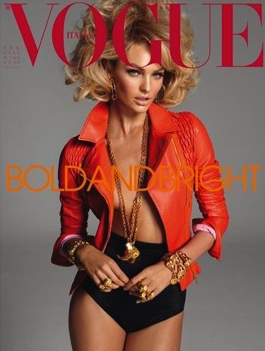 Beautiful Blonde Model Candice Swanepoel Modeling For Vogue Italy Magazine Cover And Vogue Italia Editorial Modeling For Photographer Steven Meisel