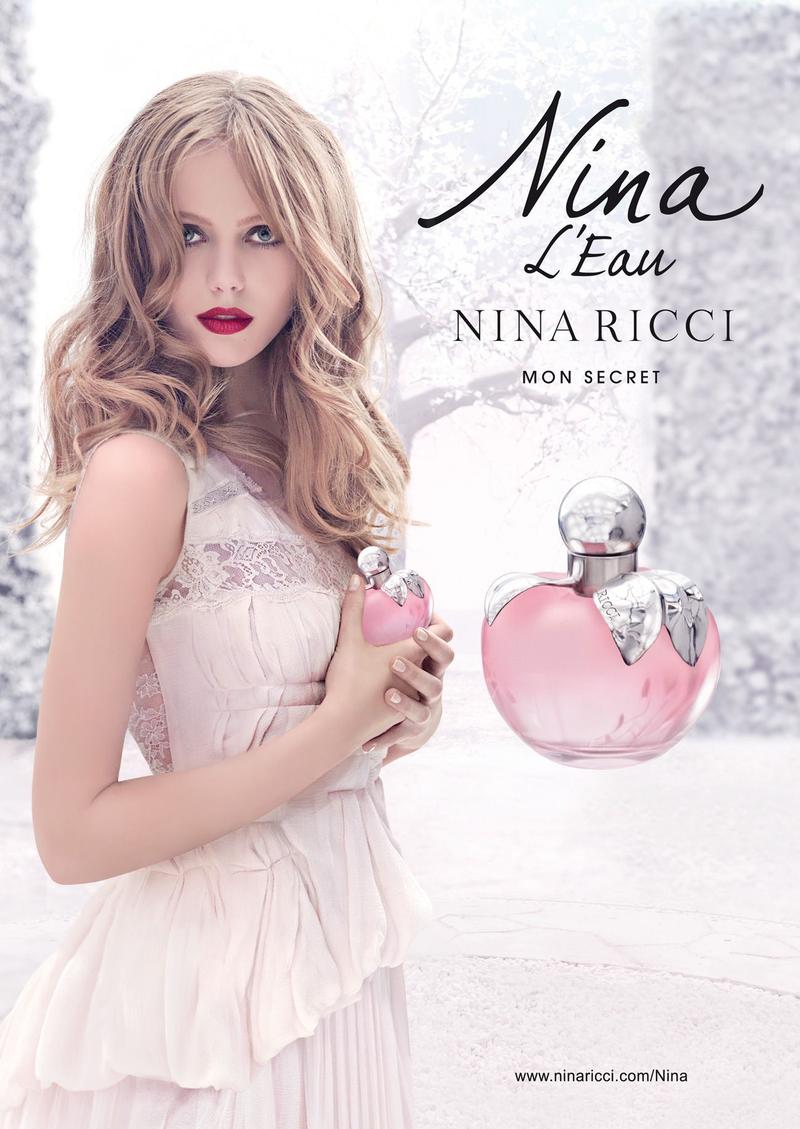 Beautiful Blonde Swedish Model With Blue Eyes Frida Gustavsson Modeling For The Nina L’Eau By Nina Ricci Perfume And Fragrance Fashion Campaign Modeling As One Of The Highest Paid Models In The World.