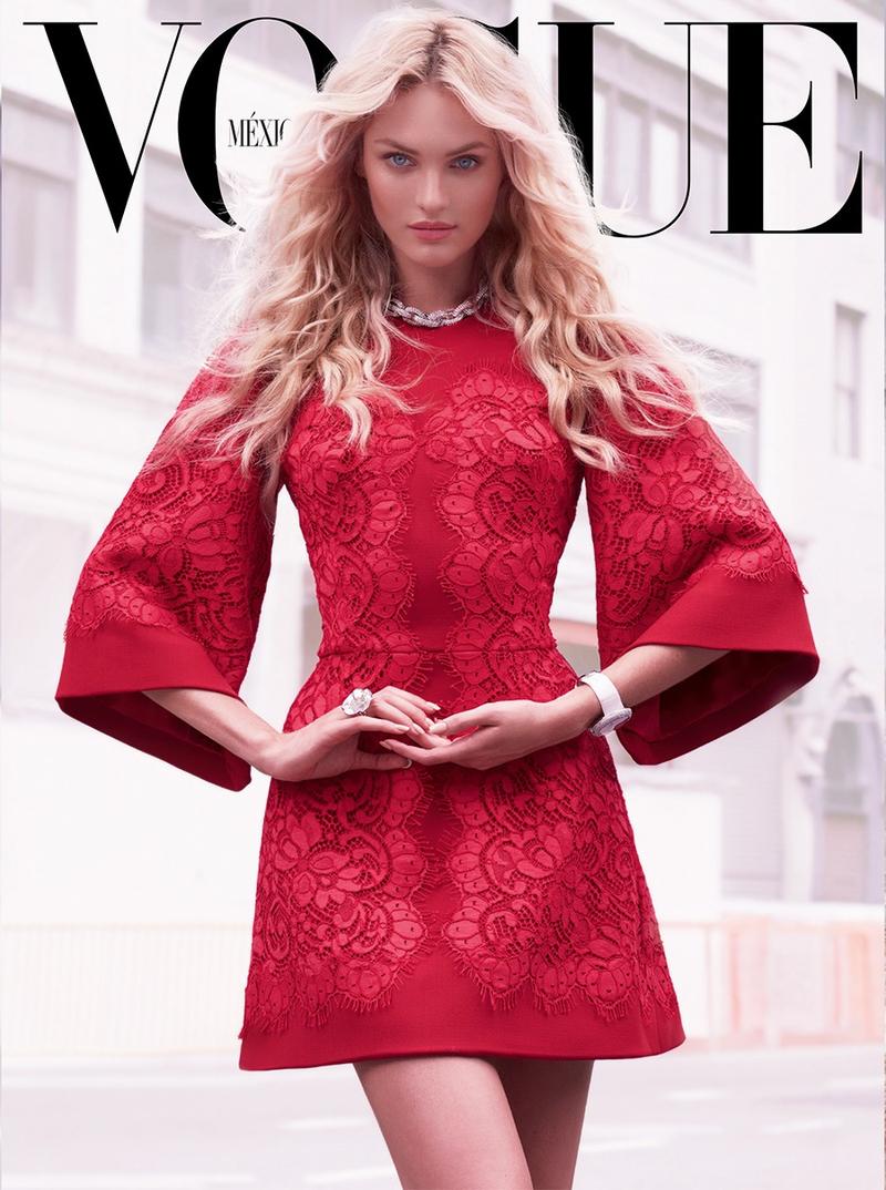 Beautiful Blonde Victoria’s Secret Model Candice Swanepoel Modeling For The Cover Of Vogue Mexico Magazine Wearing Beautiful Makeup. Victoria’s Secret Model Candice Swanepoel Had Her Beautiful Blonde Hair Styled By Hair Stylist Fernando Torrent And Her Beautiful Makeup Done By Makeup Artist Ayami Nishimura.