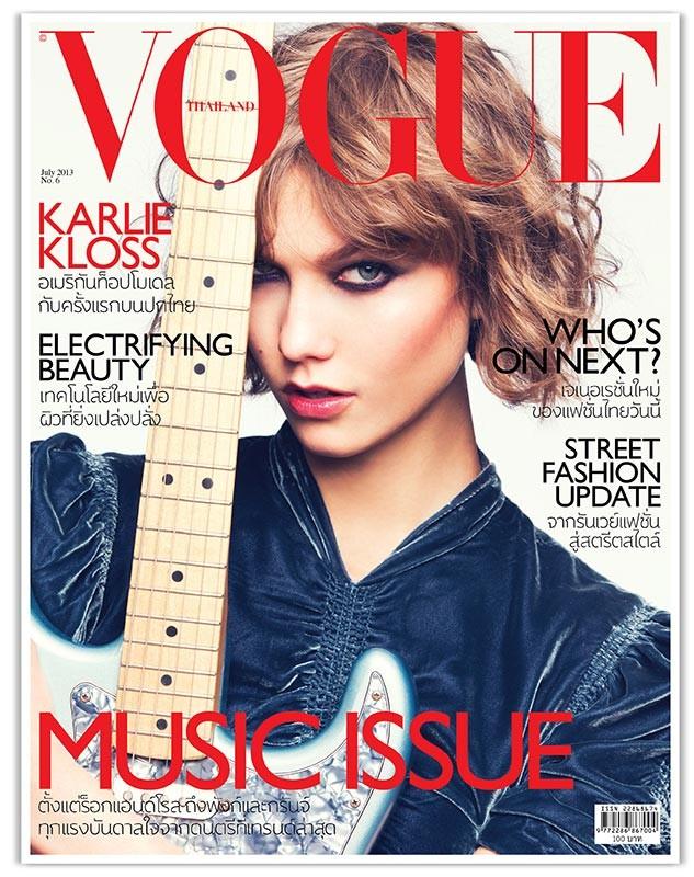 Beautiful American Model Karlie Kloss Modeling For The Cover Of Vogue Thailand Magazine And Vogue Thailand Fashion Editorials Modeling As One Of The Highest Paid Models In The World. Photographed By Famous Photographer David Bellemere.