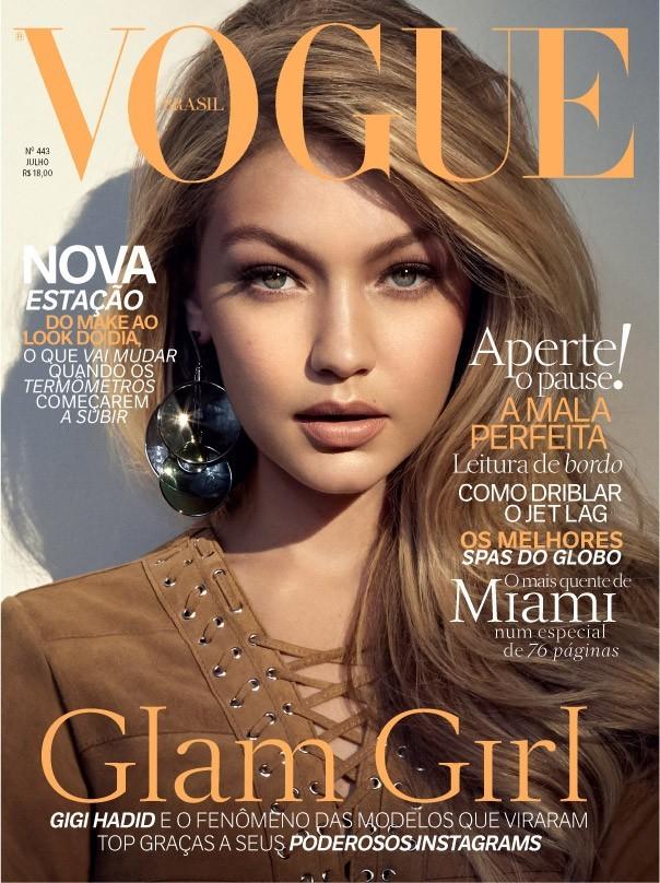 Beautiful Blonde American Fashion Model Gigi Hadid Modeling For The Cover Of Vogue Brasil (Vogue Brazil) And Vogue Brasil Fashion Editorials Modeling As One Of The Highest Paid Models In The World. The World’s Highest Paid Models. The Top Earning Models In The World.
