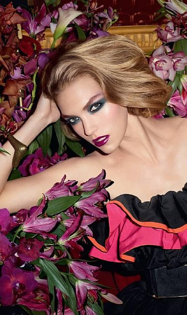 Beautiful Model Arizona Muse Modeling For Yves Saint Laurent In Classy Yves Saint Laurent Black Dress With Beautiful Makeup